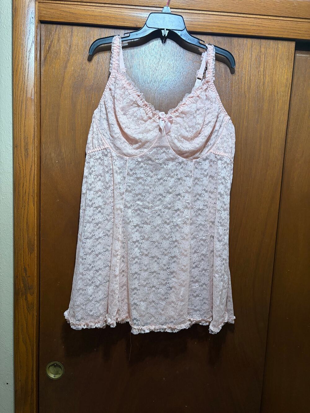 Torrid Curvy Pink Lace Chemise Size 5 Babydoll Nightgown Romantic Coquette